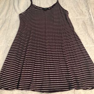 Burgundy striped dress